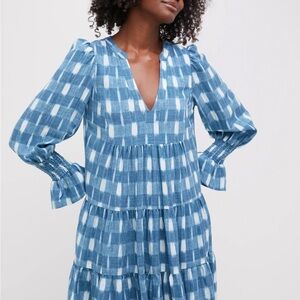 Tuckernuck Blue and White kenzo long Sleeve Dress